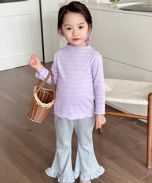 aimoha(アイモハ)の「【aimoha-KIDS-】シワ感長袖トップス(Tシャツ/カットソー・キッズ・オフホワイト/グリーン/ブルー/パープル/ピンク・90/100/110/120/130/140)」の11枚目の写真