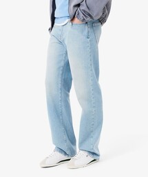 LACOSTE | オーガニックコットン ベーシック ルーズフィット ストレートデニムパンツ(デニムパンツ)