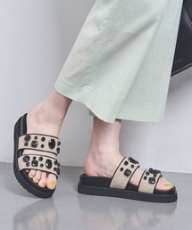 UNITED ARROWS | ビジュー 2ベルト スライドサンダル(サンダル)