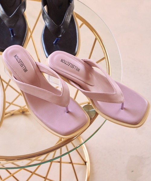 WILLSELECTION(ウィルセレクション)の「クリアヒールサンダル(サンダル・レディース・ラベンダー/オフホワイト/ブラック・L/MEDIUM)」の3枚目の写真