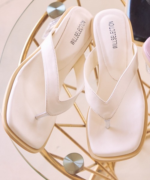 WILLSELECTION(ウィルセレクション)の「クリアヒールサンダル(サンダル・レディース・ラベンダー/オフホワイト/ブラック・L/MEDIUM)」の2枚目の写真