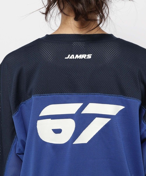 niko and...（ニコアンド）の「メッシュナンバリングプルオーバー（Tシャツ/カットソー・レディース・オフホワイト/ブルー/グリーン・MEDIUM/LARGE）」の8枚目の写真