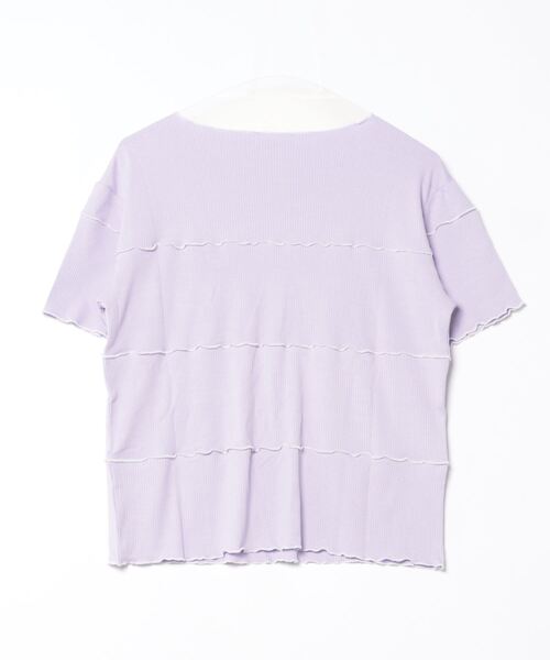 unica（ユニカ）の「パネルメロウＴシャツ（Tシャツ/カットソー・レディース・ライトパープル/オフホワイト・F）」の3枚目の写真