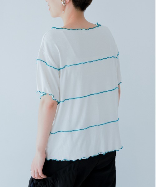 unica（ユニカ）の「パネルメロウＴシャツ（Tシャツ/カットソー・レディース・ライトパープル/オフホワイト・F）」の6枚目の写真