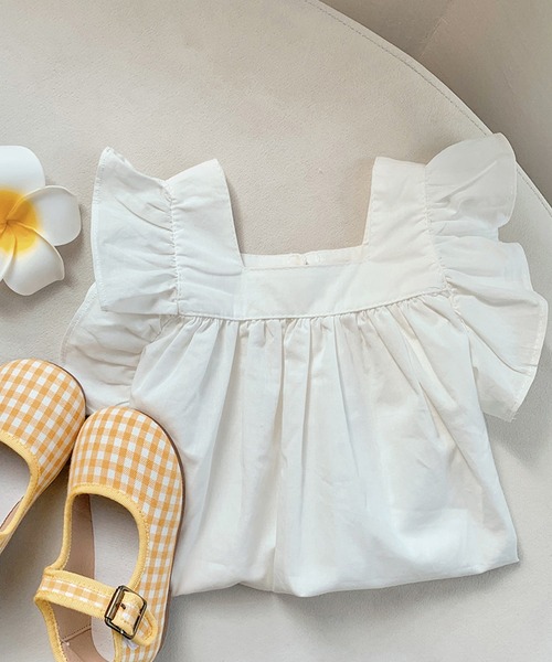 aimoha（アイモハ）の「【aimoha-KIDS-】フリルショルダーワンピース (SS)（ワンピース・キッズ・パープル/ホワイト・90/100/110/120/130/140）」の11枚目の写真