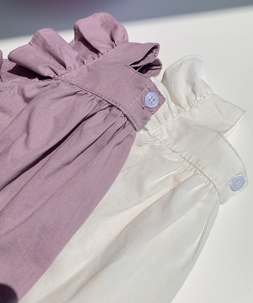 aimoha（アイモハ）の「【aimoha-KIDS-】フリルショルダーワンピース (SS)（ワンピース・キッズ・パープル/ホワイト・90/100/110/120/130/140）」の18枚目の写真