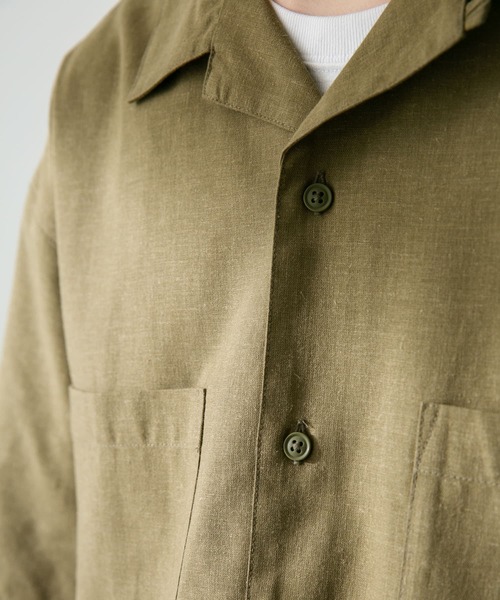 URBAN RESEARCH Sonny Label(アーバンリサーチサニーレーベル)の「『吸水速乾/接触冷感/イージーケア』マルチ機能リサイクルファブリックオープンカラーシャツ(シャツ/ブラウス・メンズ・ネイビー/カーキ/ブラック・MEDIUM/LARGE)」の22枚目の写真