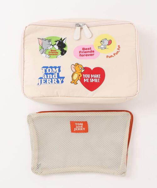 Tom＆Jerry（トムアンドジェリー）の「【公式】TOM and JERRY　トラベルウェアケース（トラベルグッズ・レディース・アイボリー/グレー・FREE）」の11枚目の写真