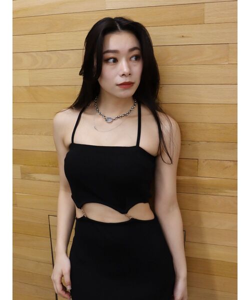 EVRIS（エヴリス）の「チェーンウエストリブロングワンピース（ワンピース・レディース・ブラック/グリーン/ホワイト・FREE）」の15枚目の写真