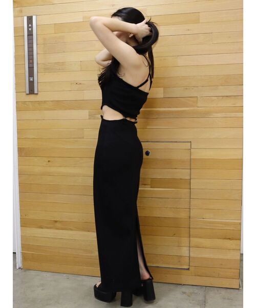 EVRIS（エヴリス）の「チェーンウエストリブロングワンピース（ワンピース・レディース・ブラック/グリーン/ホワイト・FREE）」の20枚目の写真