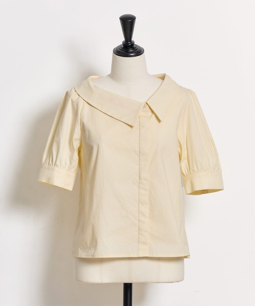 NOELA(ノエラ)の「アシメブラウス(シャツ/ブラウス・レディース・イエロー/ネイビー/オフホワイト・フリー)」の3枚目の写真