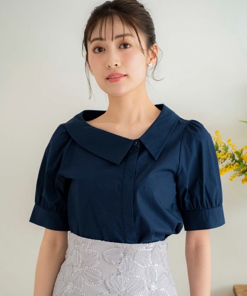 NOELA(ノエラ)の「アシメブラウス(シャツ/ブラウス・レディース・イエロー/ネイビー/オフホワイト・フリー)」の13枚目の写真