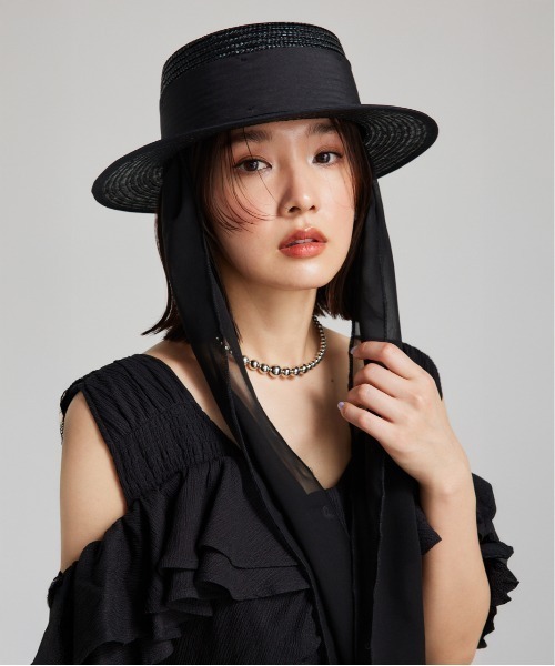 rienda（リエンダ）の「レディーカンカン帽（ハット・レディース・ブラウン/ブラック・FREE）」の2枚目の写真