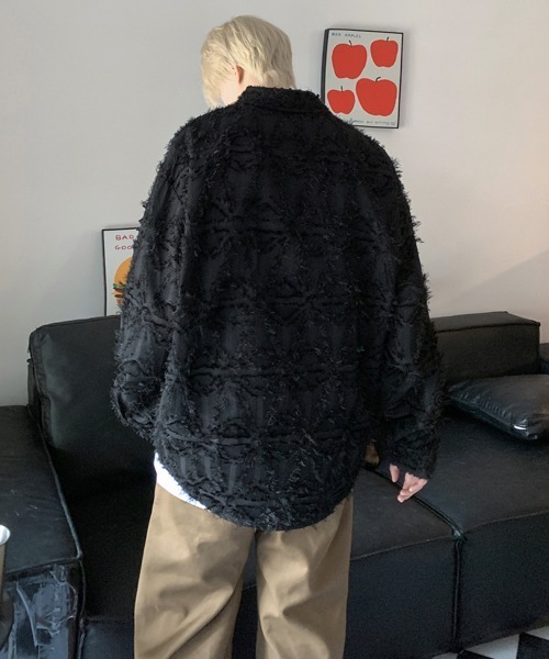 FVLMEN（フルメン）の「【FVLMEN】fringe checked pattern longsleeve china shirt/フリンジ チェック 総柄 ロングスリーブ チャイナ シャツ（シャツ/ブラウス・メンズ・ホワイト/ブラック・MEDIUM/LARGE/X-LARGE）」の22枚目の写真