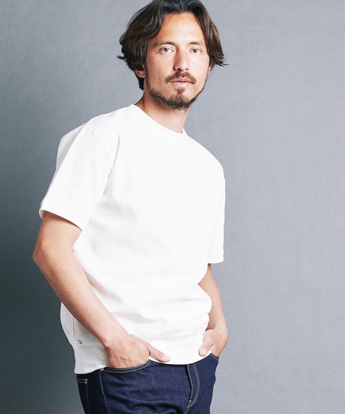 Magine(マージン)の「CTN FINE THERMAL KNITSAW C/N S/S:コットン ファインサーマル クルーネック 半袖 ニットソー 24S(Tシャツ/カットソー・メンズ・グレー/ブラック/ホワイト/オリーブ・44/46/48)」の2枚目の写真