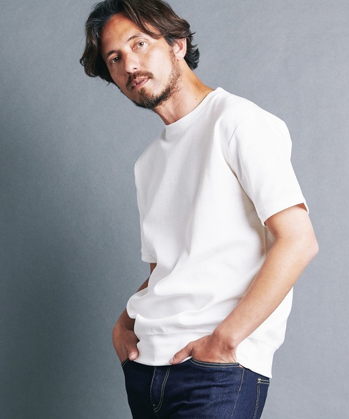 Magine(マージン)の「CTN FINE THERMAL KNITSAW C/N S/S:コットン ファインサーマル クルーネック 半袖 ニットソー 24S(Tシャツ/カットソー・メンズ・グレー/ブラック/ホワイト/オリーブ・44/46/48)」の5枚目の写真
