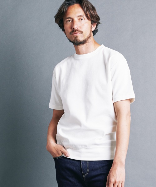 Magine(マージン)の「CTN FINE THERMAL KNITSAW C/N S/S:コットン ファインサーマル クルーネック 半袖 ニットソー 24S(Tシャツ/カットソー・メンズ・グレー/ブラック/ホワイト/オリーブ・44/46/48)」の6枚目の写真