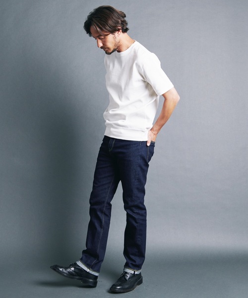 Magine(マージン)の「CTN FINE THERMAL KNITSAW C/N S/S:コットン ファインサーマル クルーネック 半袖 ニットソー 24S(Tシャツ/カットソー・メンズ・グレー/ブラック/ホワイト/オリーブ・44/46/48)」の21枚目の写真