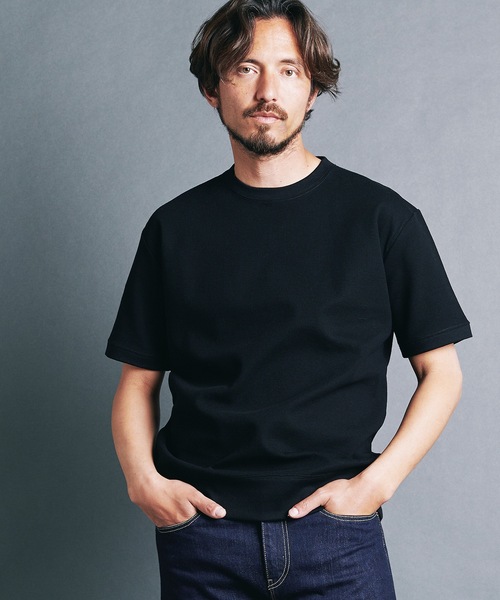 Magine(マージン)の「CTN FINE THERMAL KNITSAW C/N S/S:コットン ファインサーマル クルーネック 半袖 ニットソー 24S(Tシャツ/カットソー・メンズ・グレー/ブラック/ホワイト/オリーブ・44/46/48)」の10枚目の写真