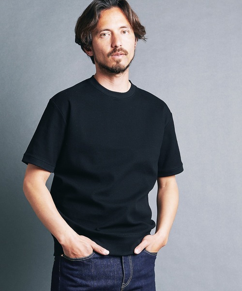 Magine(マージン)の「CTN FINE THERMAL KNITSAW C/N S/S:コットン ファインサーマル クルーネック 半袖 ニットソー 24S(Tシャツ/カットソー・メンズ・グレー/ブラック/ホワイト/オリーブ・44/46/48)」の12枚目の写真