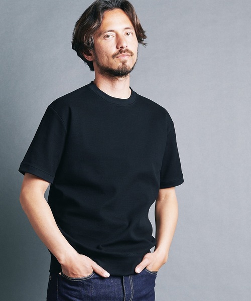 Magine(マージン)の「CTN FINE THERMAL KNITSAW C/N S/S:コットン ファインサーマル クルーネック 半袖 ニットソー 24S(Tシャツ/カットソー・メンズ・グレー/ブラック/ホワイト/オリーブ・44/46/48)」の9枚目の写真