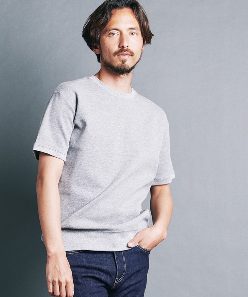 Magine(マージン)の「CTN FINE THERMAL KNITSAW C/N S/S:コットン ファインサーマル クルーネック 半袖 ニットソー 24S(Tシャツ/カットソー・メンズ・グレー/ブラック/ホワイト/オリーブ・44/46/48)」の16枚目の写真