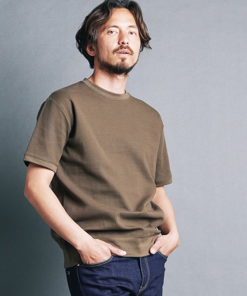 Magine(マージン)の「CTN FINE THERMAL KNITSAW C/N S/S:コットン ファインサーマル クルーネック 半袖 ニットソー 24S(Tシャツ/カットソー・メンズ・グレー/ブラック/ホワイト/オリーブ・44/46/48)」の17枚目の写真
