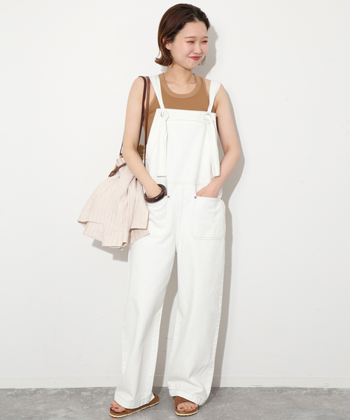 SLOBE IENA（スローブイエナ）の「LE DENIM ノットオーバーオール（サロペット/オーバーオール・レディース・ホワイト・FREE）」の21枚目の写真