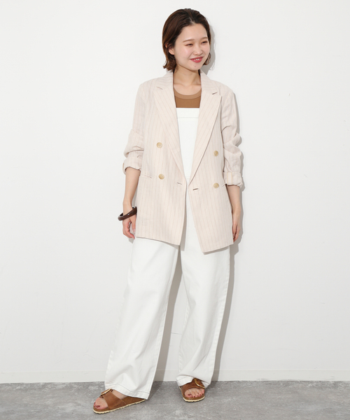 SLOBE IENA（スローブイエナ）の「LE DENIM ノットオーバーオール（サロペット/オーバーオール・レディース・ホワイト・FREE）」の16枚目の写真