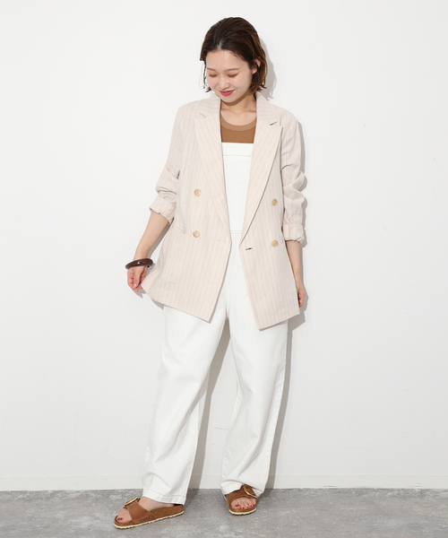 SLOBE IENA（スローブイエナ）の「LE DENIM ノットオーバーオール（サロペット/オーバーオール・レディース・ホワイト・FREE）」の15枚目の写真