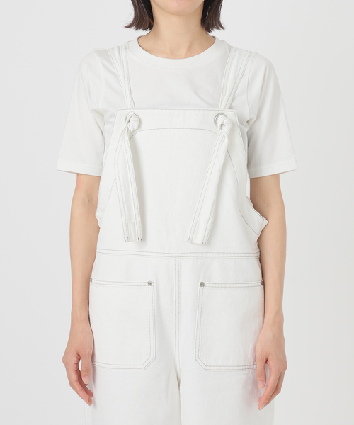 SLOBE IENA（スローブイエナ）の「LE DENIM ノットオーバーオール（サロペット/オーバーオール・レディース・ホワイト・FREE）」の9枚目の写真