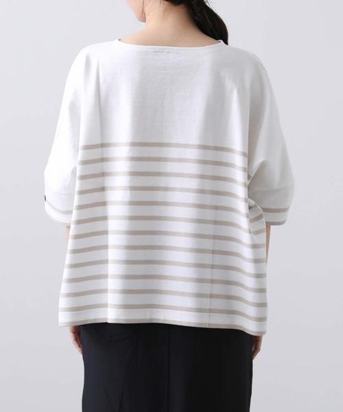 LEMINOR(ルミノール)の「ルミノアBDワイドプルオーバー(Tシャツ/カットソー・レディース・ベージュ/チャコールグレー・FREE)」の14枚目の写真