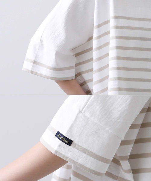 LEMINOR(ルミノール)の「ルミノアBDワイドプルオーバー(Tシャツ/カットソー・レディース・ベージュ/チャコールグレー・FREE)」の5枚目の写真