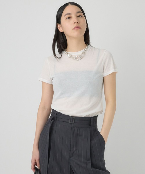 Chaos（カオス）の「Chaos(カオス)/カリーヌＴシャツ（Tシャツ/カットソー・レディース・ホワイト/ブラック/ダークグレー・FREE）」の4枚目の写真