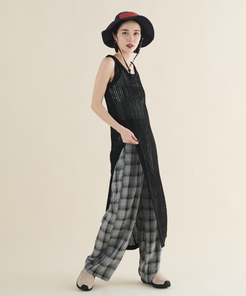 MERLOT（メルロー）の「チェックイージーパンツ（その他パンツ・レディース・ベージュ/ピンク/ブラック・FREE）」の11枚目の写真