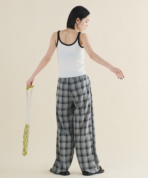 MERLOT（メルロー）の「チェックイージーパンツ（その他パンツ・レディース・ベージュ/ピンク/ブラック・FREE）」の15枚目の写真