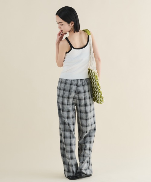 MERLOT（メルロー）の「チェックイージーパンツ（その他パンツ・レディース・ベージュ/ピンク/ブラック・FREE）」の16枚目の写真