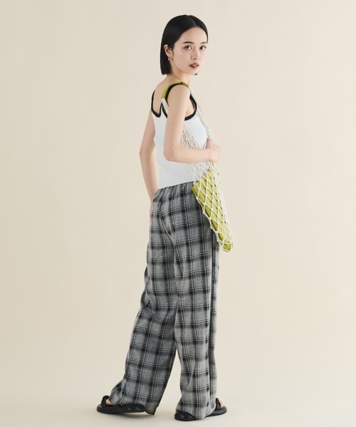 MERLOT（メルロー）の「チェックイージーパンツ（その他パンツ・レディース・ベージュ/ピンク/ブラック・FREE）」の14枚目の写真