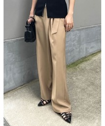 [神山まりあさん着用][2024 SUMMER COLLECTION][低身長サイズ有]リネンライクラップパンツ