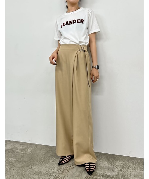 Re:EDIT（リエディ）の「[神山まりあさん着用][2024 SUMMER COLLECTION][低身長サイズ有]リネンライクラップパンツ（その他パンツ・レディース・ブラウン/レッド系その他/ベージュ/ブラック/カーキ・SHORT/MEDIUM/LARGE）」の15枚目の写真