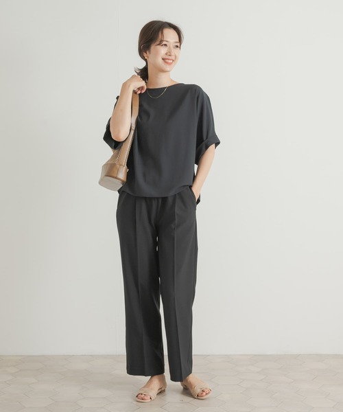 URBAN RESEARCH DOORS(アーバンリサーチドアーズ)の「バックタックドルマンブラウス(シャツ/ブラウス・レディース・ネイビー/グレー系その他・MEDIUM)」の9枚目の写真