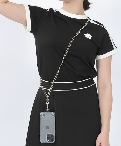 MARY QUANT（マリークワント）の「バイカラーラインデイジー Tシャツ（Tシャツ/カットソー・レディース・ホワイト/ピンク/ブルー/ブラック・M）」の2枚目の写真