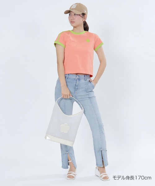 MARY QUANT（マリークワント）の「バイカラーラインデイジー Tシャツ（Tシャツ/カットソー・レディース・ホワイト/ピンク/ブルー/ブラック・M）」の10枚目の写真