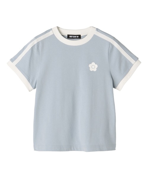 【新品】マリークワント　ホワイトTシャツ Amazon | [マリークヮント] バイカラーラインデイジー Tシャツ