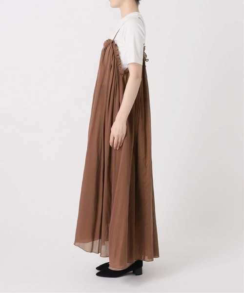 SLOBE IENA（スローブイエナ）の「《WEB限定/追加3》コットンガーゼ ギャザーワンピース（ワンピース・レディース・ブラック/ブラウン・FREE）」の14枚目の写真