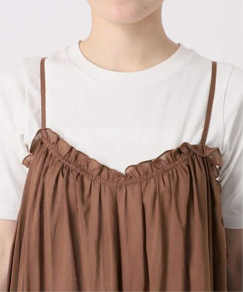 SLOBE IENA（スローブイエナ）の「《WEB限定/追加3》コットンガーゼ ギャザーワンピース（ワンピース・レディース・ブラック/ブラウン・FREE）」の16枚目の写真