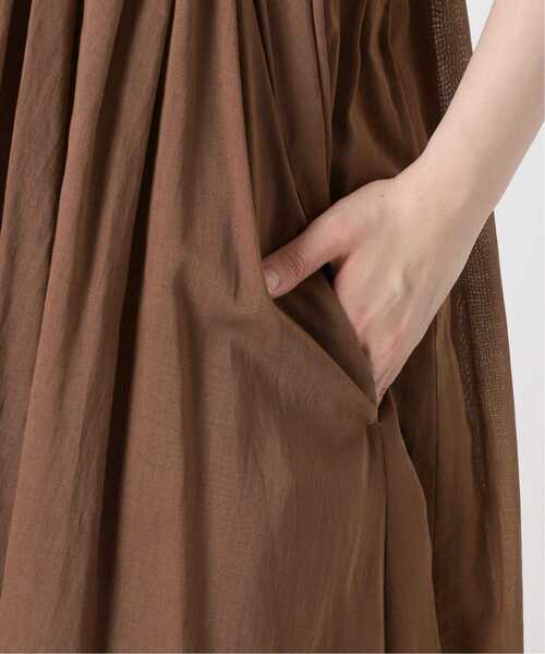 SLOBE IENA（スローブイエナ）の「《WEB限定/追加3》コットンガーゼ ギャザーワンピース（ワンピース・レディース・ブラック/ブラウン・FREE）」の20枚目の写真