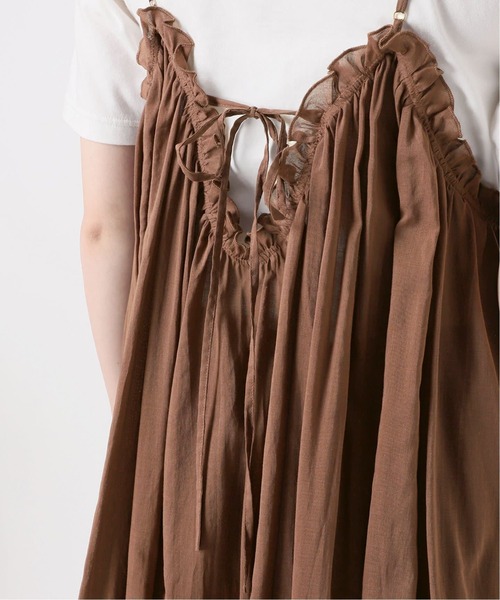 SLOBE IENA（スローブイエナ）の「《WEB限定/追加3》コットンガーゼ ギャザーワンピース（ワンピース・レディース・ブラック/ブラウン・FREE）」の22枚目の写真