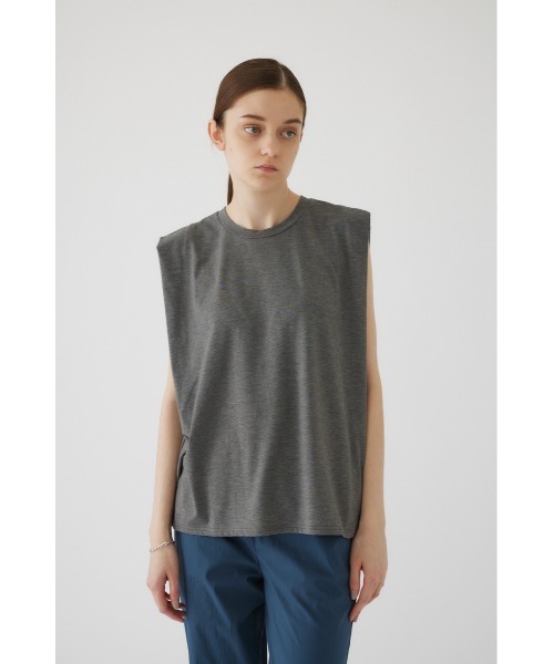 RIM.ARK（リムアーク）の「Smooth texture square tops（Tシャツ/カットソー・レディース・ライトブルー/杢グレー/ホワイト/ネイビー・FREE）」の3枚目の写真