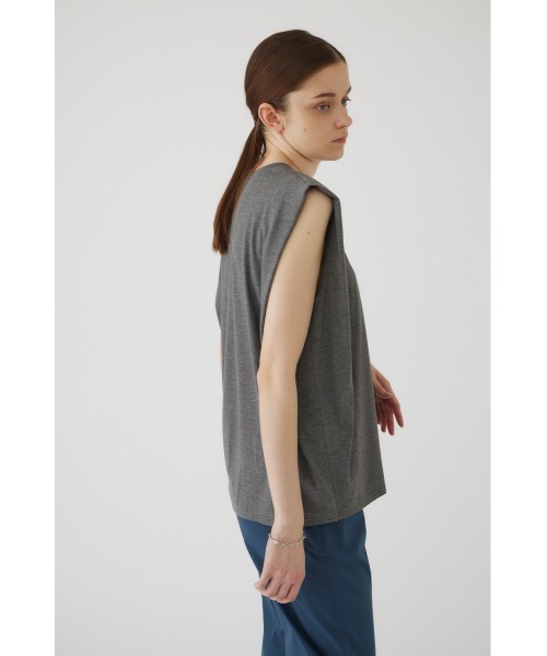 RIM.ARK（リムアーク）の「Smooth texture square tops（Tシャツ/カットソー・レディース・ライトブルー/杢グレー/ホワイト/ネイビー・FREE）」の17枚目の写真